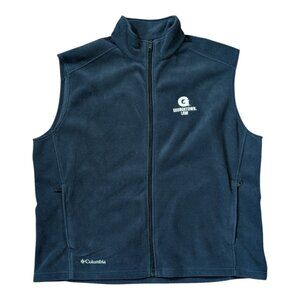 Georgetown University Law Hoyas Fleece Vest Men’s Size XXL 2XL Blue Full Zip